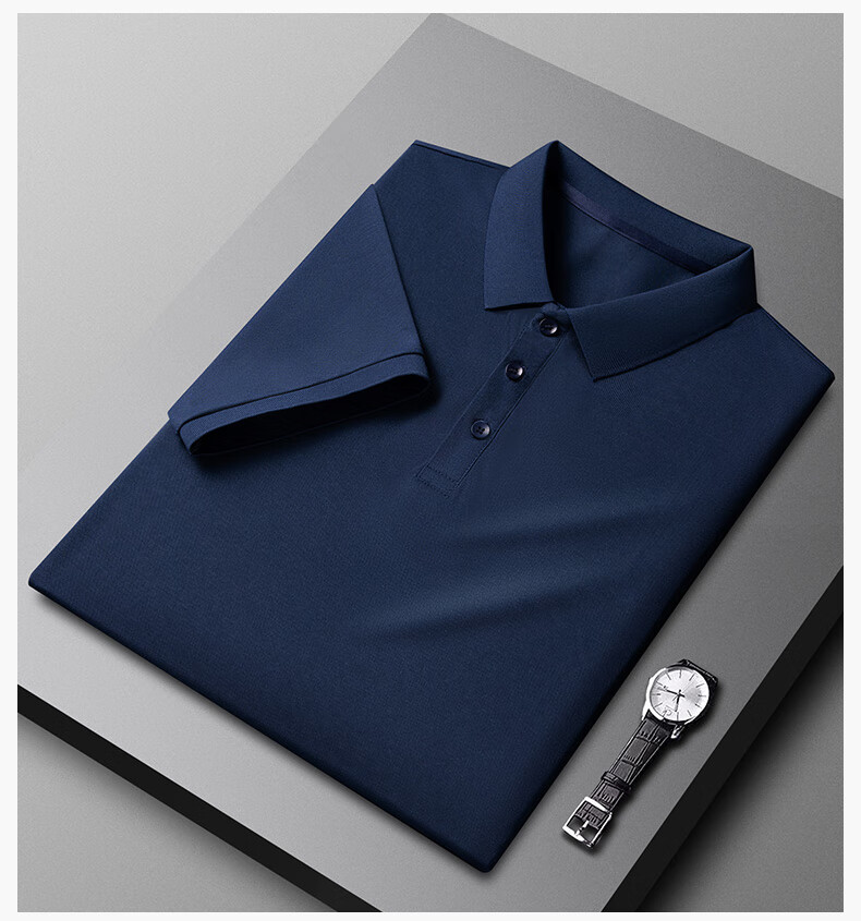 MiiOW Short-Sleeve Polo Shirt for Men, Summer Trendy Casual Ice Silk Quick-Dry Sports T-Shirt, Men's Top, Father's Day Gift 2