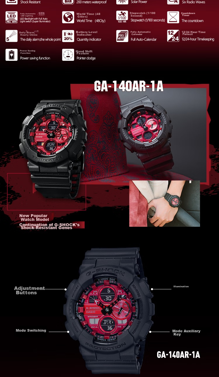 Casio Men's G-SHOCK Sports Watch, Student Electronic Smart Watch, Japanese/Korean Style, Gift for Boyfriend, GA-700 6