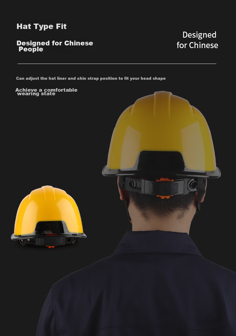 Geermu Safety Helmet for Construction Site GM768 White Worker Safety Hard Hat Abs Breathable Customizable with Printed Text 6