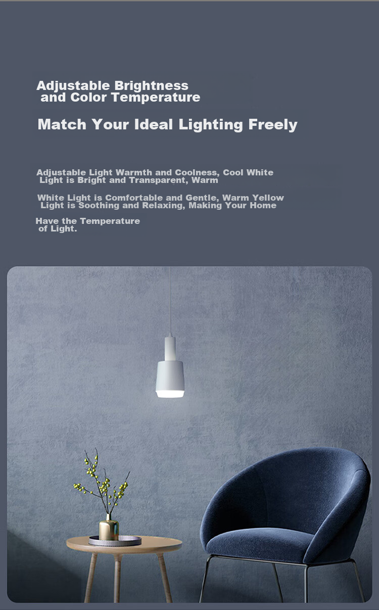 MIJIA Xiaomi LED Smart Bulb Bluetooth MESH Version, Xiao Ai Control, Home Use Globe Light Bulb, Adjustable Brightness And Color Temperature, 4.5W 8