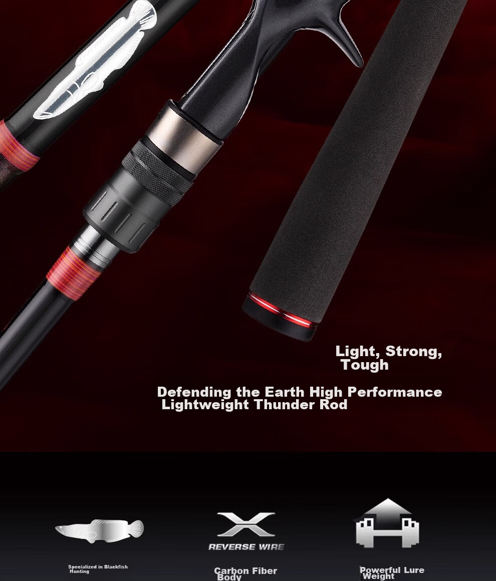 CRONY XH Ultra-Light And Ultra-Hard Fishing Rod, 2.21m Hantu Gun Handle Light Reel Rod-S732XH Straight Handle 3