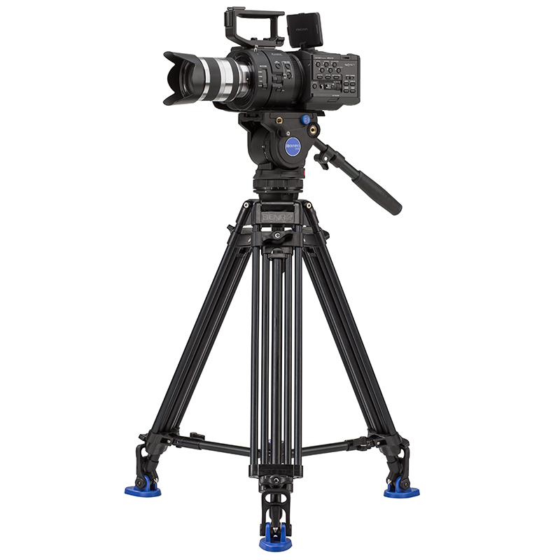 Benro BV6 Professional Camera Tripod Kit with Dynamic Balance Damping, Adjustable Dual Tube Tripod with Hydraulic Head