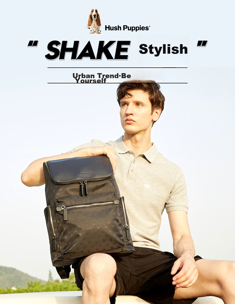 Hush Puppies Business Backpack, Large Capacity Men's Laptop Bag, Multifunctional Birthday Gift for Boyfriend 1