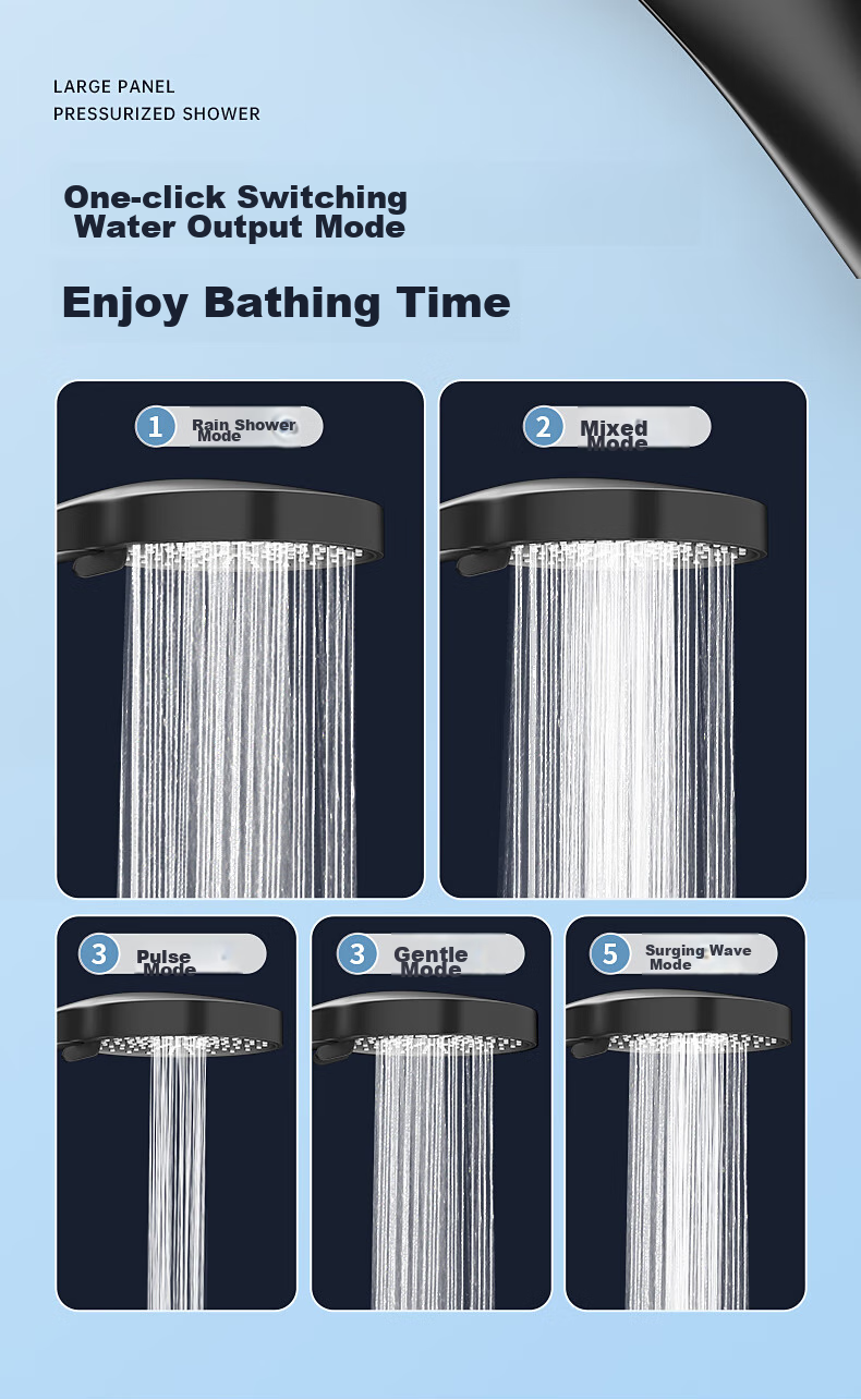 Muvi High-Pressure Shower Head Set, Complete Spray Kit, Bath Shower Head with Hose, High-Pressure Bathroom Handheld Shower Head 11