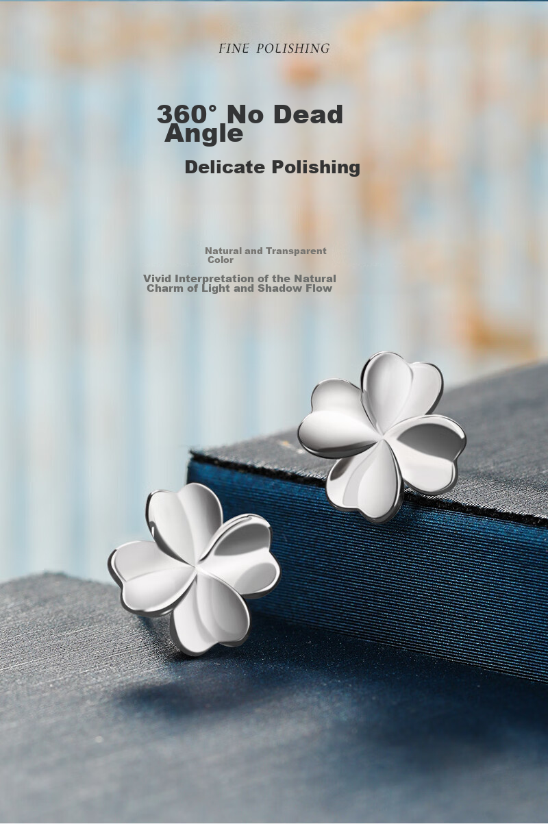 MANHE S999 Sterling Silver Four-Leaf Clover Stud Earrings for Women, New 2026 Style Earrings, Birthday Gift for Girls And Friends 6