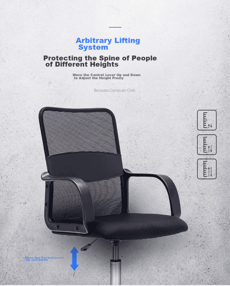 BECAUSES Computer Chair, Home Office Chair, Study Chair, Staff Chair, Employee Chair, Conference Chair, Mesh Swivel Chair MD-0696 8