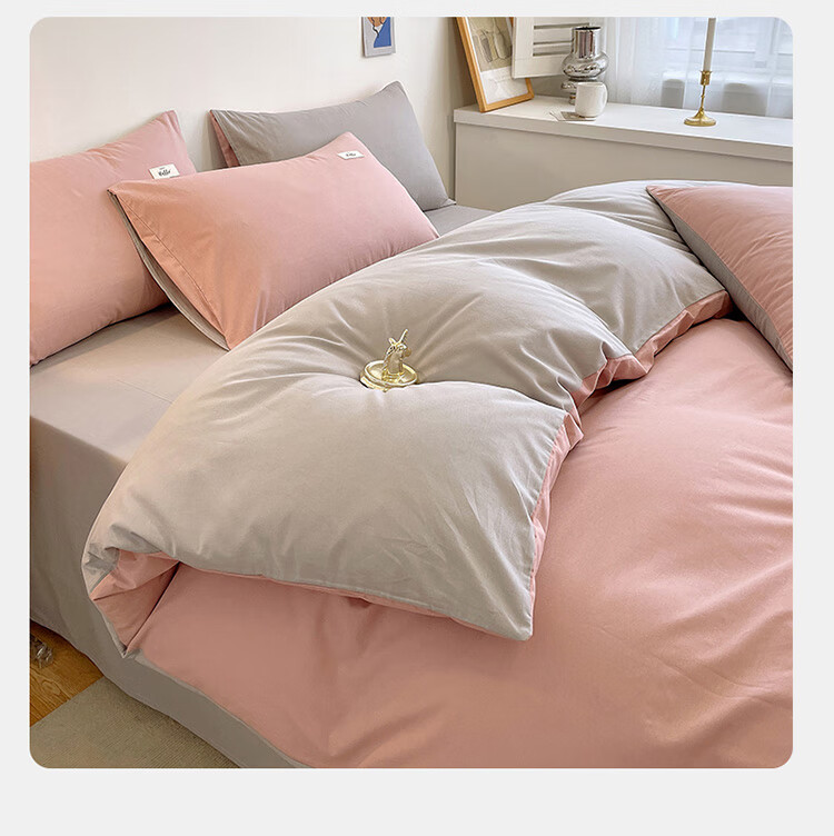 Wuyinliangpin 100% Pure Cotton Duvet Cover, All-Cotton Single Bed Quilt for Student Dormitory, Single Piece Bedding, 150*200cm 1
