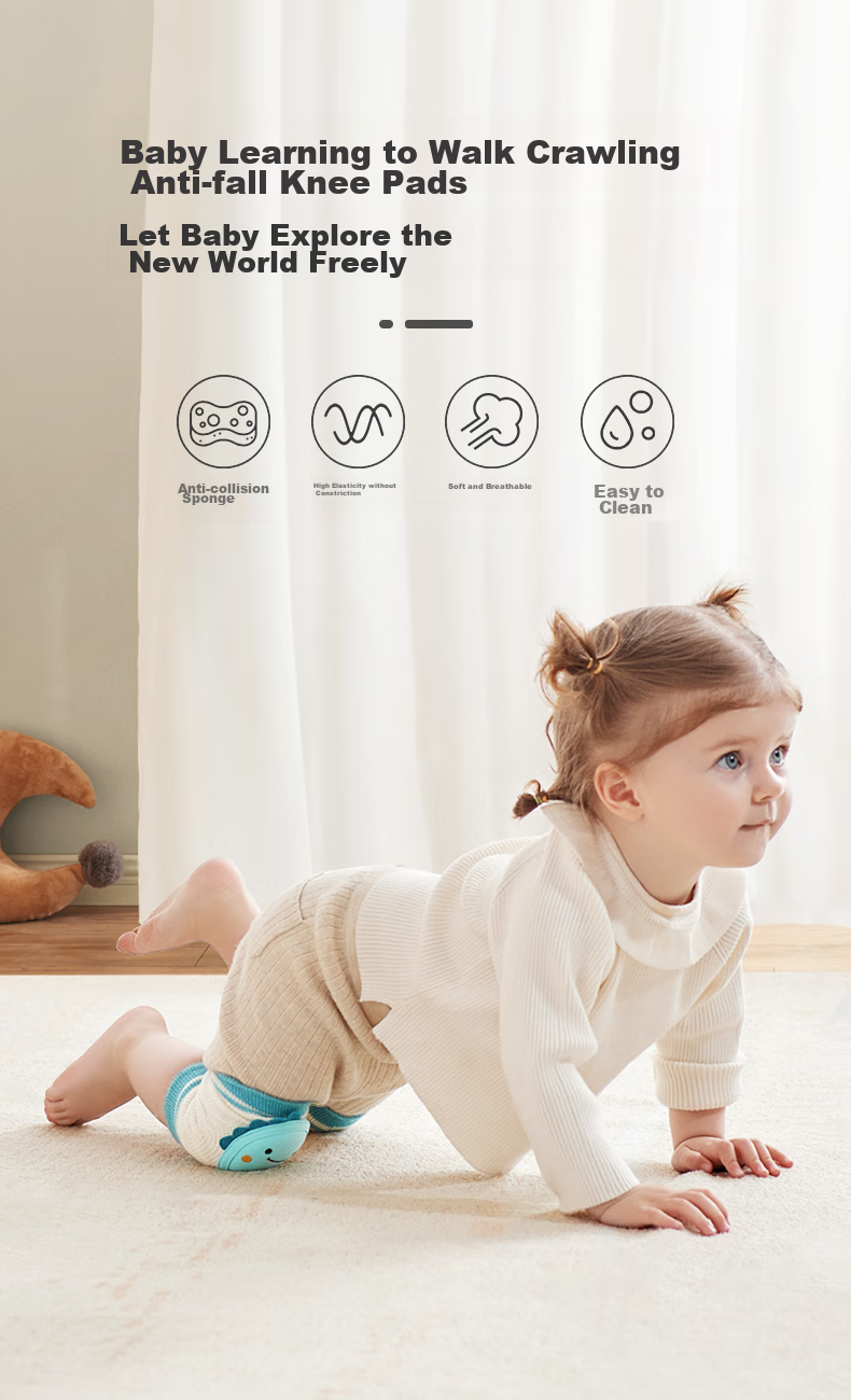 Kidsneed Baby Knee Pads, Breathable Mesh, Infant Crawling Protection, Children's Anti-Fall Walking And Crawling Protective Cover Pad 1