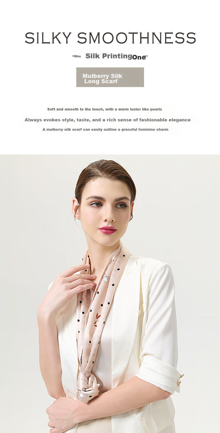Sijie [Over 10,000 Sold] Silk Scarf for Women, Mid-Autumn Festival Long Scarf, 100% Mulberry Silk, Wealthy Leader Scarf, Gift Wrap 2