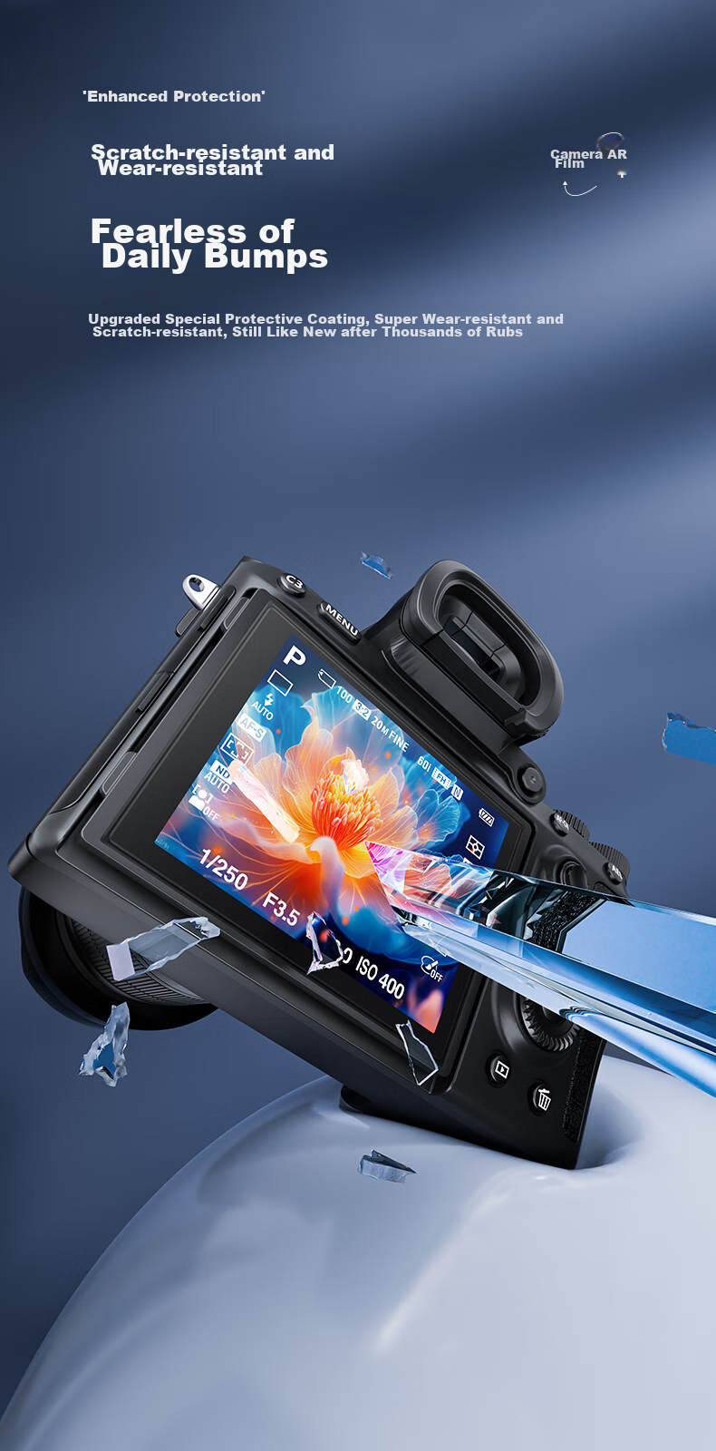 Llano Compatible AR Film for Sony A7R5, Camera Screen Protector, Anti-Reflective, High-Definition, Enhanced Transparency, Mirrorless Camera Accessory 9