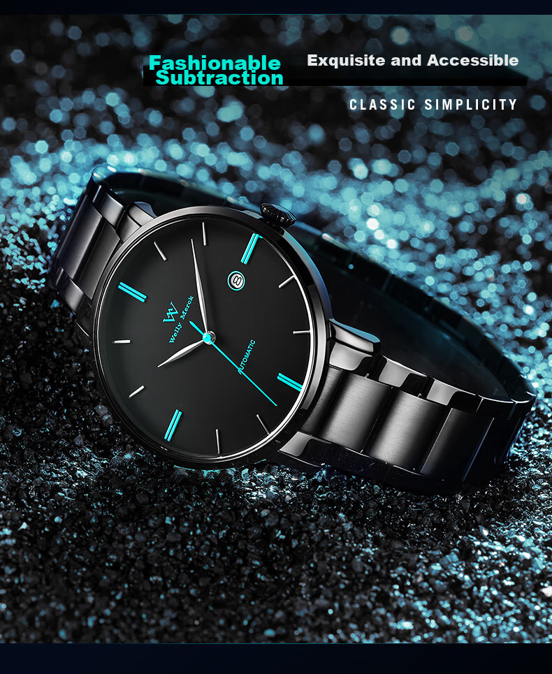 Welly Merck Swiss Brand Watch, Men's Simple Mechanical Watch, Birthday Gift 7