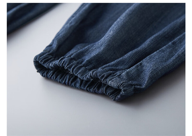 Dme [100% Regenerated Cellulose Fiber Denim], Summer Mid-Rise Tapered Pants, Lightweight Denim Trousers for Wome 15