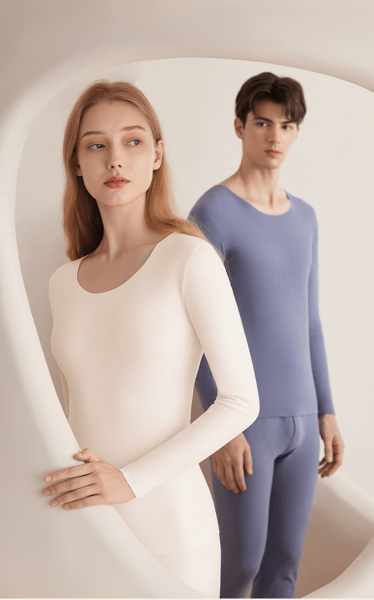 Cosmo Lady Women's Thermal Underwear Set Seamless Cationic Heating Antibacterial Antistatic Base Layer Autumn Top and Bottom 2025 Fall Winter 7