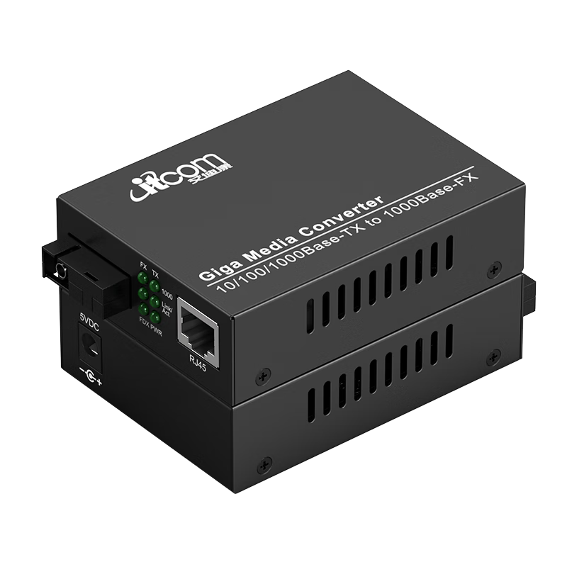 Itcom, Telecom-Grade Fiber Optic Transceiver, Gigabit One Pair Single-Mode Single-Fiber Optical-Electrical Converter, SC Interface, 20km Network Monitoring, Lightning And Surge Protection, IT168-GE