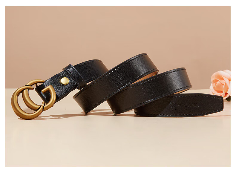 TUCANO Women's Leather Belt, Versatile Korean Style Student Retro Alloy Smooth Buckle Waistband, Birthday And 520 Gift 10