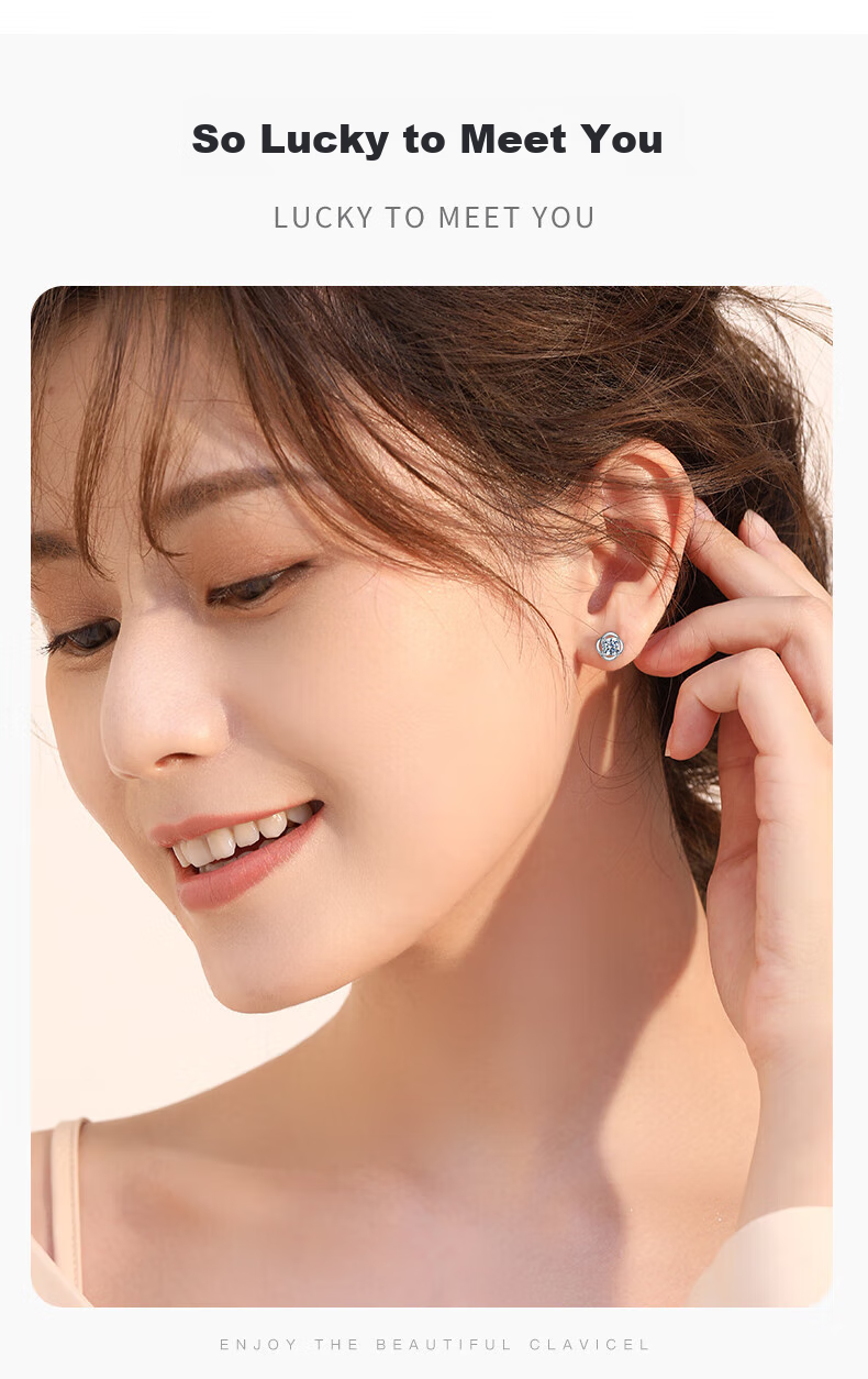 GLTEN Four-Leaf Clover Hetian Jade Pure Silver Stud Earrings for Women, 2026 New Birthday Mother's Day Gift, Practical Present for Mom And Elders 2