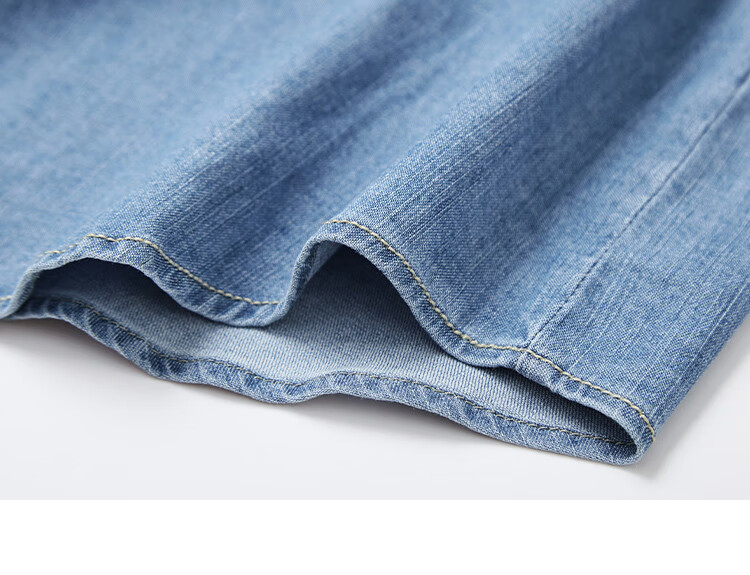 Dme Vintage Washed Color Spring And Autumn Women's Fashion High-End Denim Shirt Layered Base Top Blouse 17