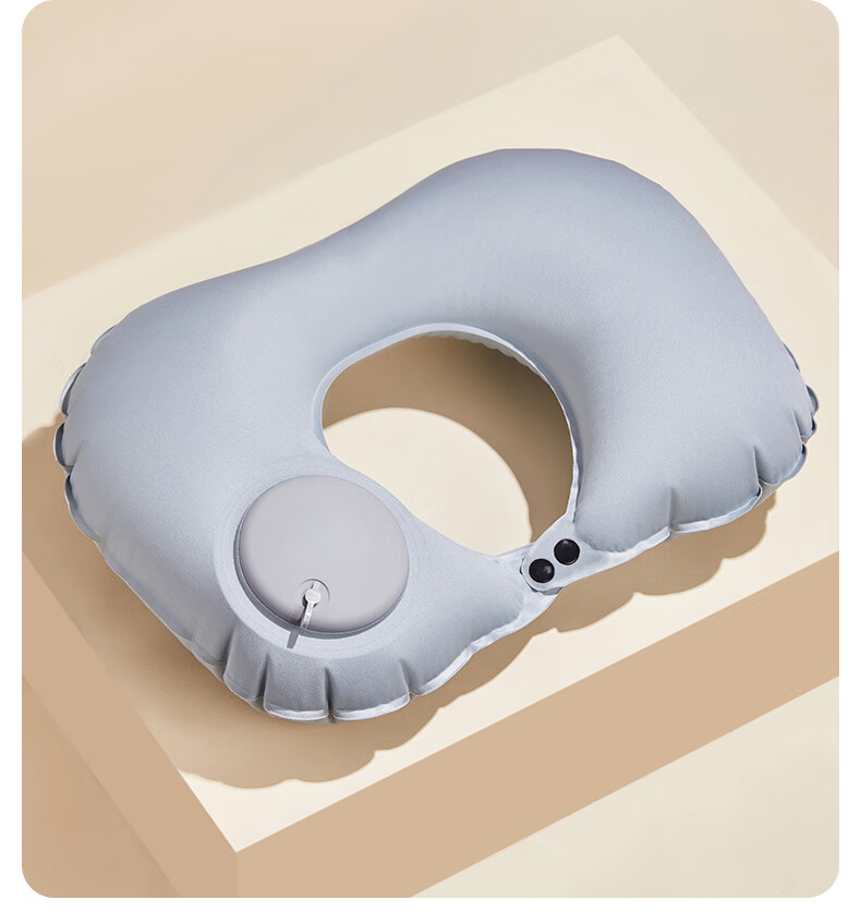40,000 KM Inflatable U-Shaped Travel Neck Pillow Portable Airplane Cervical Support Pillow U-Shape Neck Pillow for Train and Long-Distance Car Sleep Aid 15