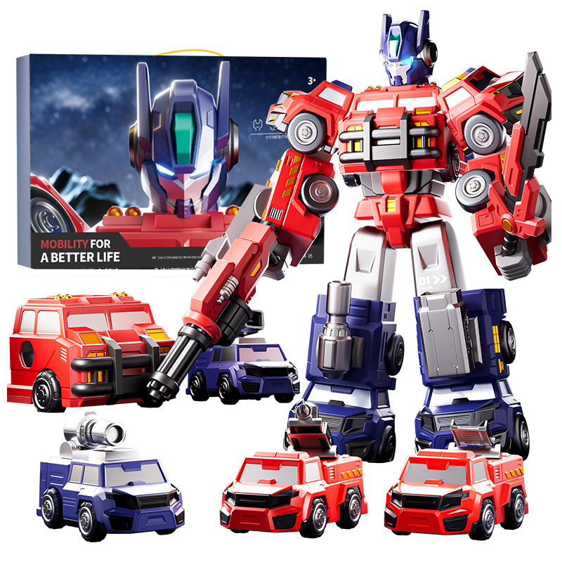 AoZhiJia Children's Toy Magnetic Transforming Robot Model Building Set for Boys Aged 3-6, Educational Birthday Gift
