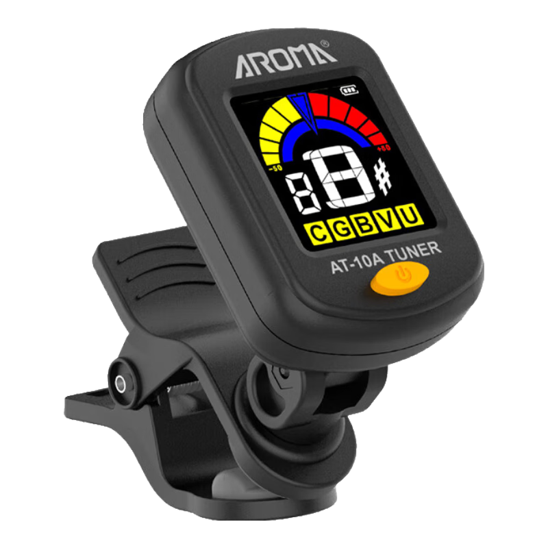 AROMA Guitar Tuner for Acoustic Guitar, Ukulele, Classical And Electronic Instruments Tuning Meter AT-10A Black