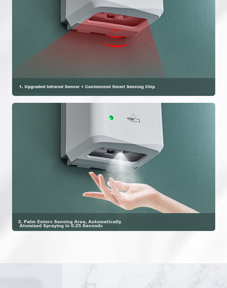 Interhasa! B802 Automatic Sensor Hand Sanitizer Wall-Mounted Hand Sanitizer Machine Alcohol Sprayer Atomizing Disinfection Hand Cleaner 4