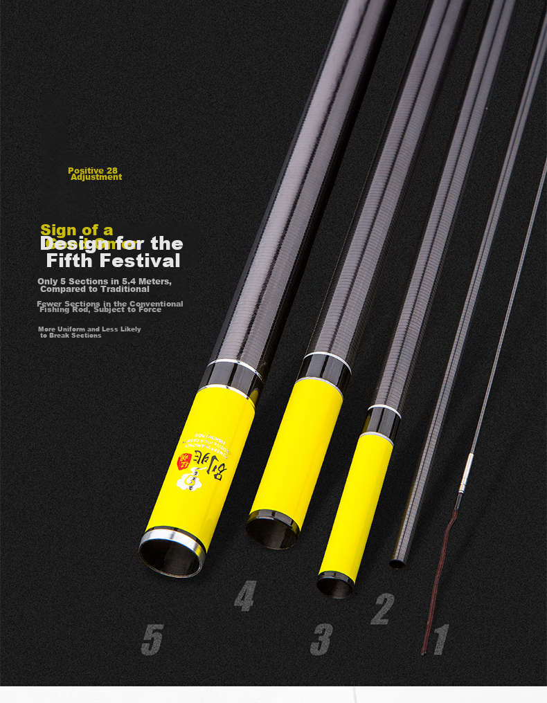 GW Biezhuo Zizun 6.3-Meter 28-Section Comprehensive Big Fish Rod, Carbon Fiber Pole, Ultra-Light Carp Rod, Lake And Reservoir Big Fish Rod 9