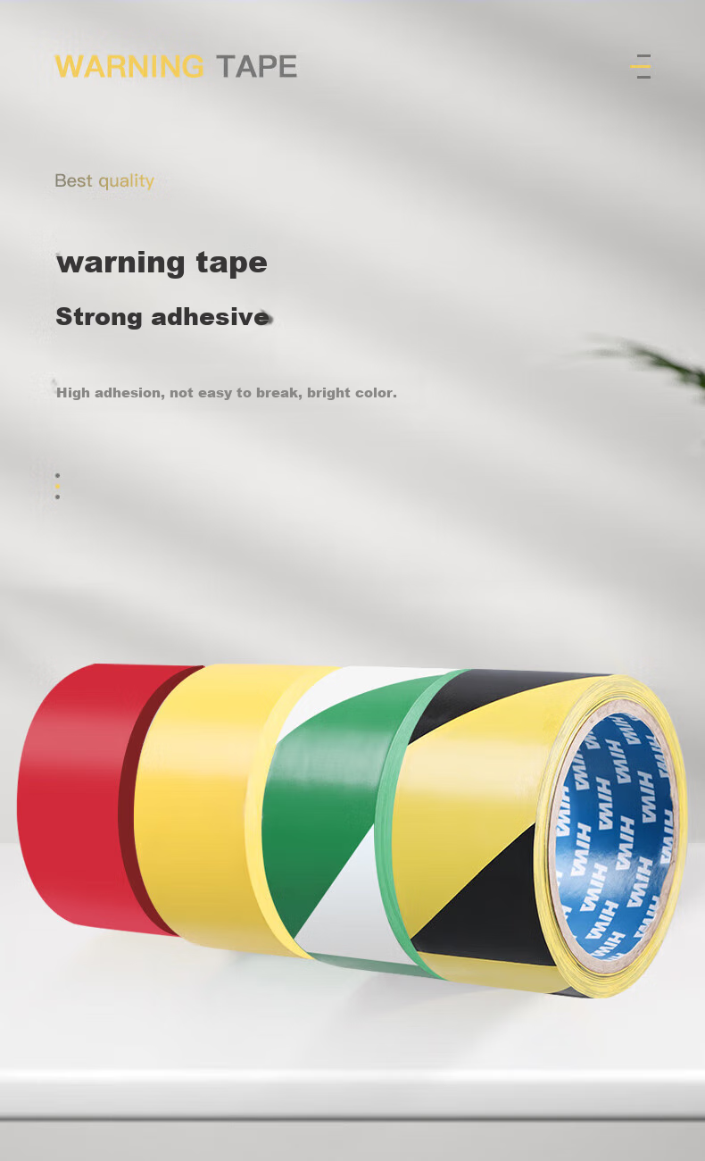 Master Package PVC Warning Tape, 48MM*33M*1 Roll, Yellow And Black Safety Caution Indicator Sticker, Reflective Zebra Positioning Marking, Wall And Floor Stickers 1