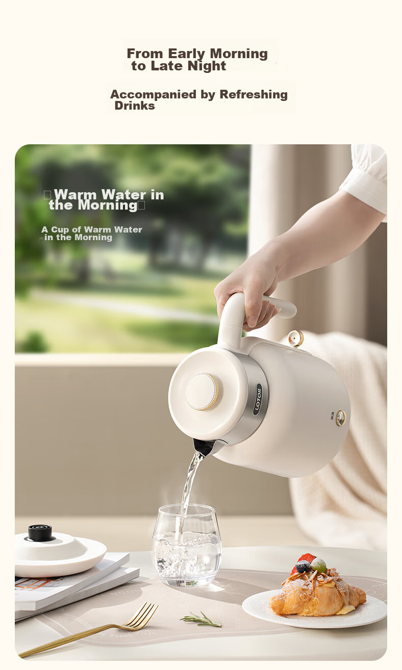 LOTOR Ceramic Wine Warmer Set for Home Use, Yellow Wine Heating Pot, Ceramic Wine Dispenser, Hot Liquor Pot, White Spirit Warmer, Chinese Style Constant Temperature Wine Pot, Two Liang And Half Ji 8