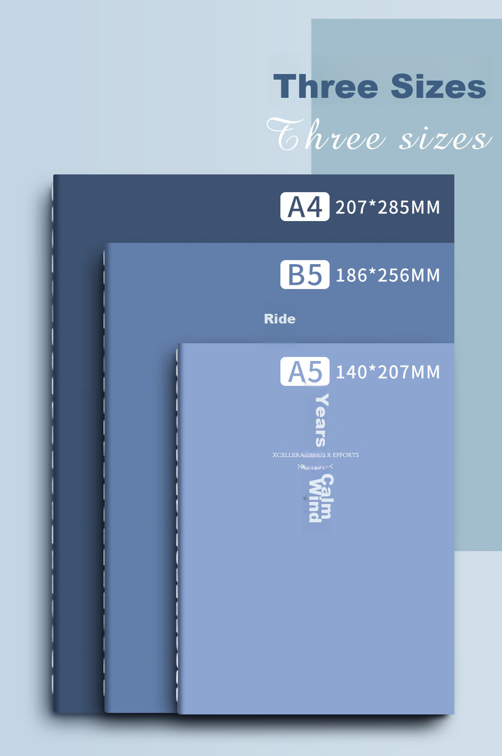 Faramon [Back to School Essential], 5-Pack A5 Lined Notebooks, Simple Design for Middle School, High School And College Students, Exam Preparation Soft Cover Notebooks, Thread-Bound Notebooks, Thick Stitched Notebooks, A5 Light-Colored Versio 5