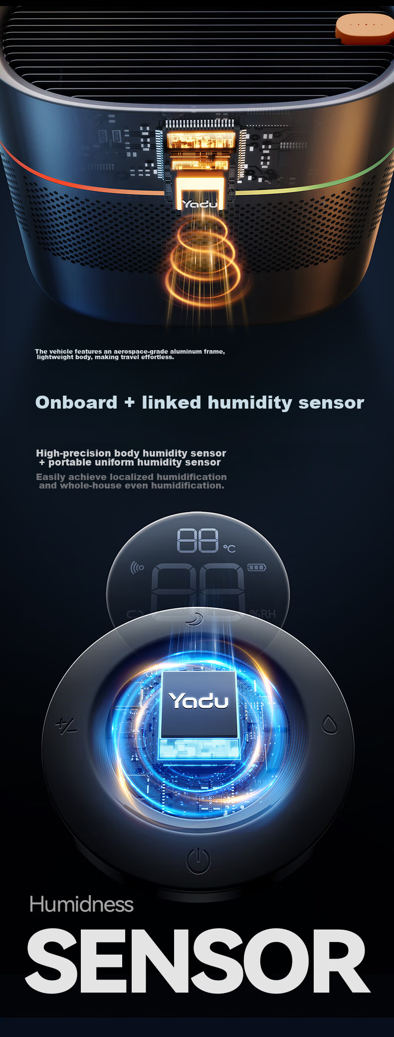 YADU Dual-Engine Mist-Free Humidifier for Bedroom, Home, Office, Mother And Baby Use, 1010ml Air Purification Large Capacity Humidifier SZ750-TJK800(Hi)Pro (HarmonyOS Compatible) 11