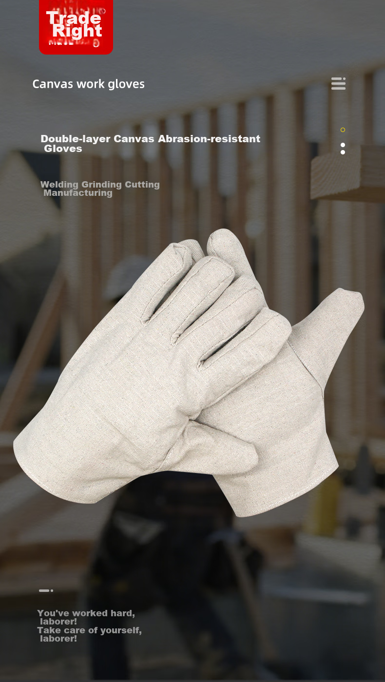 Maozheng Double-Layer Canvas Work Gloves, 10 Pairs, Thickened Wear-Resistant Tear-Resistant Welding Soldering Handling Mechanical Maintenance Work Protection MZS-F100 1