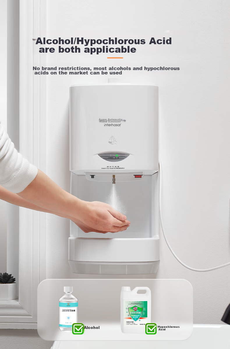 Interhasa! B3000 Automatic Sensor Hand Sanitizer Wall-Mounted Disinfection Machine Hand Alcohol Sprayer Hand Sanitizer 10