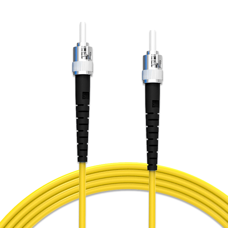 Guanghang Telecom Grade Optical Fiber Patch Cord ST-ST Single Mode Single Core 2m Indoor Fiber Optic Cable Low Smoke Halogen-Free Eco-Friendly Jacket Transceiver Pigtail GH-TT02-S