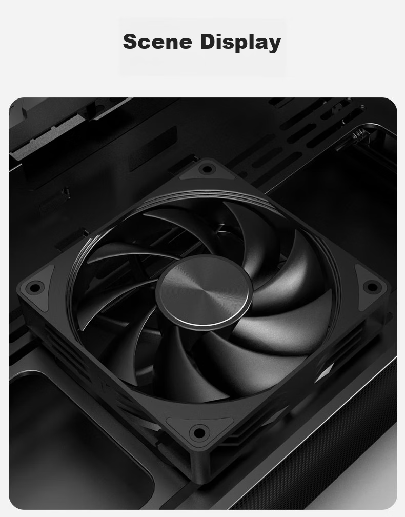 Great Wall Archimedes X120 Performance Edition 12CM Fan (70CFM High Airflow, Aluminum CD Pattern, 2000 RPM, PWM, Silicone Pad, 60CM Long Cable) 10