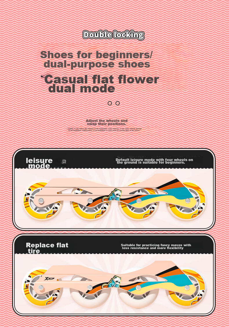 XTEP Roller Skates for Children, Inline Skates for Girls, Skateboard Shoes for Boys [Essential for Primary And Secondary School Roller Skating Courses] 11