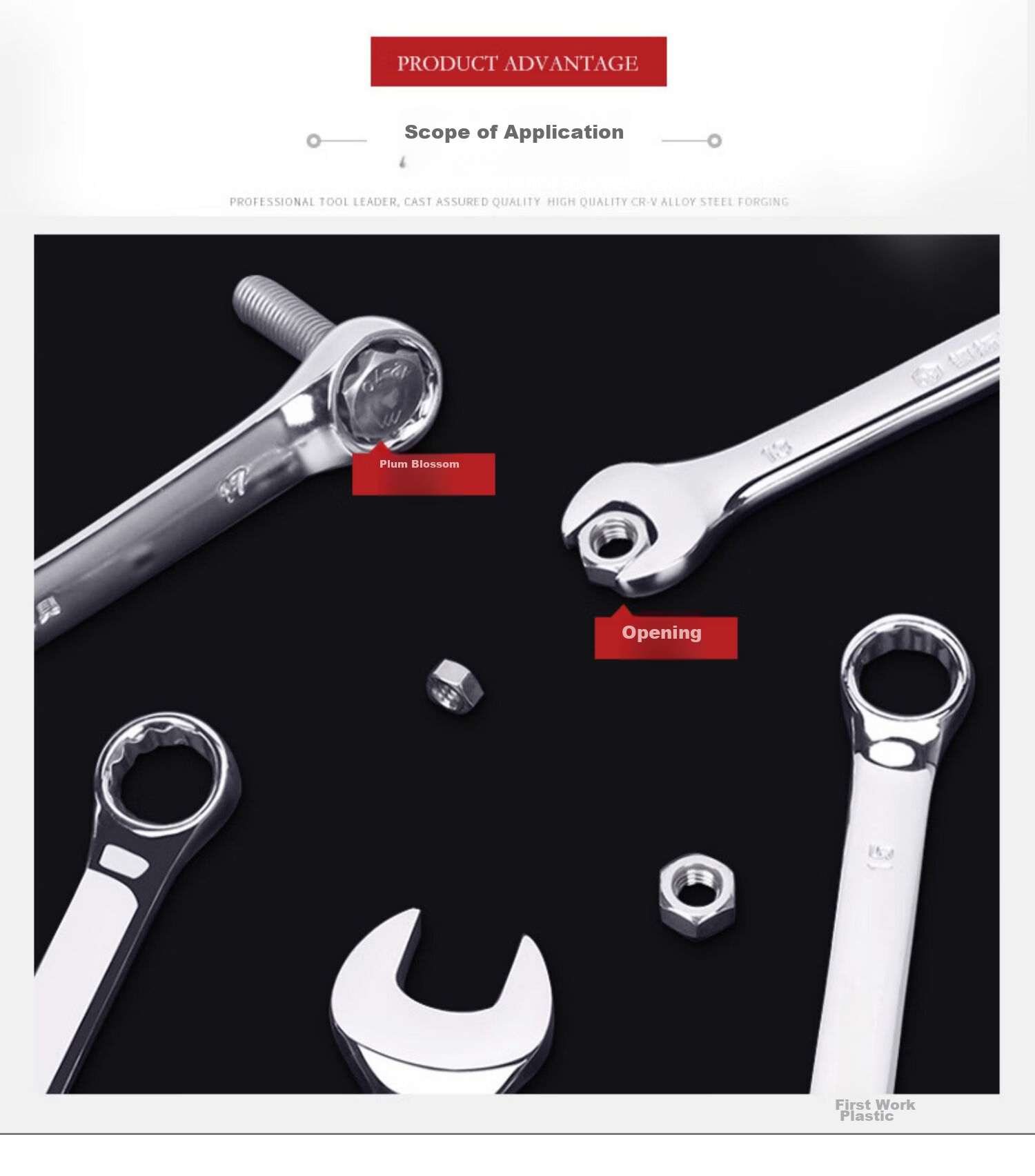 Kafwell Dual-Use Combination Wrench 13mm WR4002C08 3