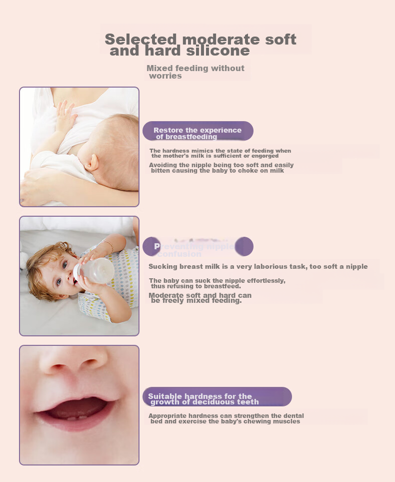 Evorie Pacifier Wide Neck Real Feel Anti-Colic Nipple (S Hole) 0-3 Months Single Pack 3