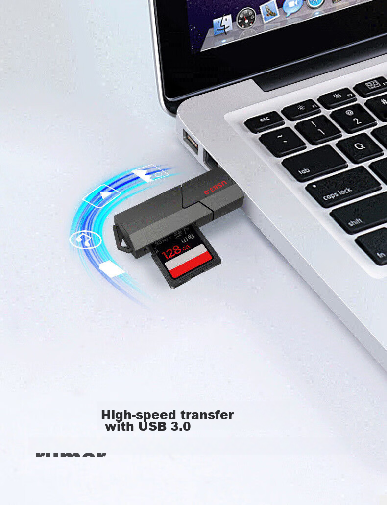 LinkStone USB3.0 High-Speed Multi-In Card Reader, Huawei NM Card Reader TF/SD/NM Card, Multifunctional Type-C Compatible with Apple And Huawei Computers, Memory Cards And Cameras 10