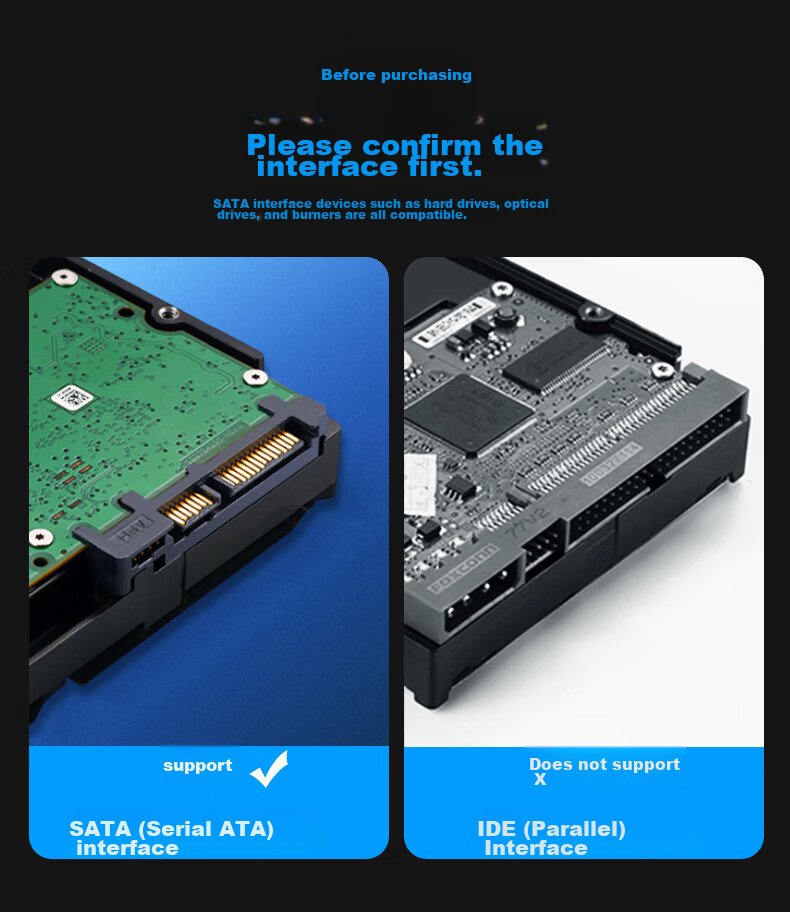 JEYI High-Speed SATA 3.0 Hard Drive Data Cable, Solid State And Mechanical Hard Drive Data Connection Cable, Optical Drive Dual-Channel Conversion Cable Double Straight Head, 40 Cm 8