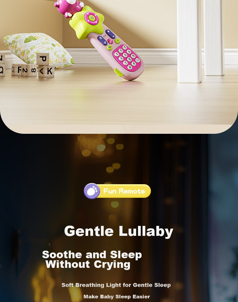 Dimoarch Simulated Remote Control Toy Phone for Babies, Early Education Musical Learning Device for Toddlers, Birthday Gift for Boys And Girls, Brow 24