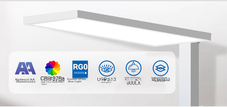 Foshanzhaoming Large Eye Protection Floor Lamp, Home Full Spectrum Standing Study Lamp, Shuyan Pro 100W 4