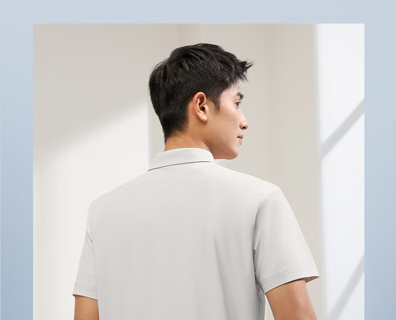 361° Men's Short Sleeve T-Shirt Spring Summer Polo Shirt Sportswear Fitness Loose Ice Silk Sun Protection 652524103D-6 47