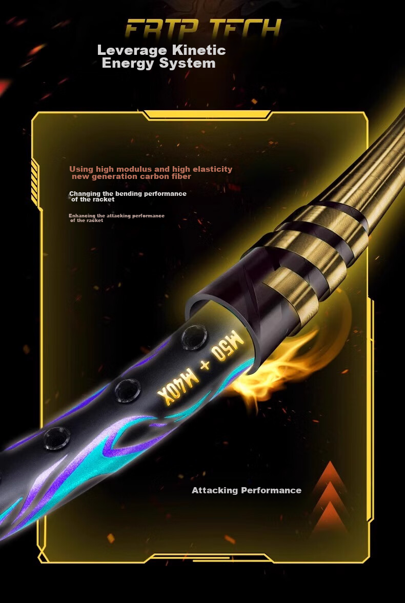 Li-Ning Thunder 80 Badminton Racket, Full Carbon Offensive Model, Chen Long's Battle Racket, Black And Gold Color Scheme, High-End Badminton Racket, 5U Unstrung Racket 4