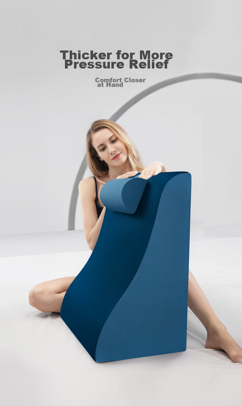 JAGO Bed Headboard Cushion, Large Lumbar Support Pillow, Memory Foam Sofa Cushion, Throw Pillow, Tatami Soft Pack Triangle Pad 10