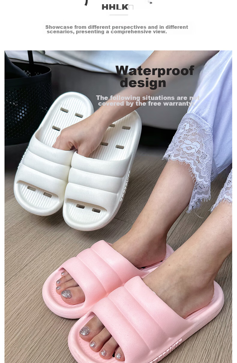 IQGD Slippers for Men And Women, Indoor/outdoor Home Bathroom Clogs, Couple Style, 2402 [Black], Size 36-37 11