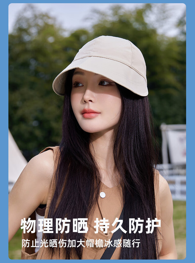 GRGN Sun Protection Hat for Women, Summer Fisherman Hat, Sun Visor Cap, Baseball Cap, Outdoor Face-Covering Travel UV Protection Hat for Wome 4