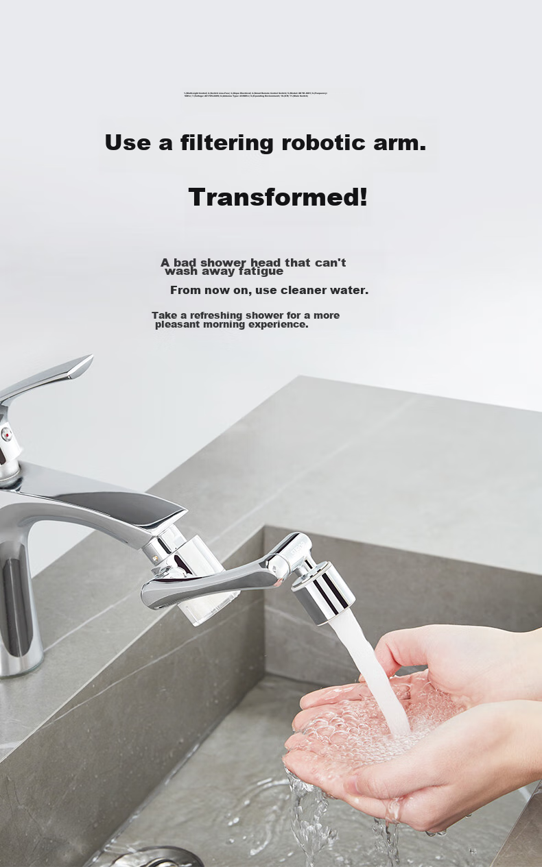 SUPOR Faucet Aerator, 1080 Filter Extender, Kitchen Sink Universal Rotating Splash-Proof Device, Mechanical Arm S 11