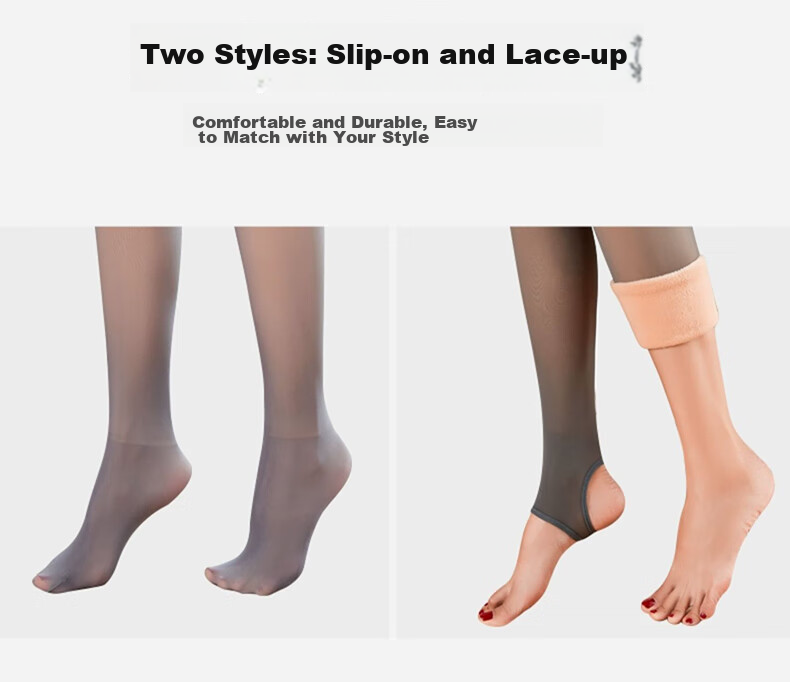 LangSha Faux Sheer Leggings for Women, Spring And Autumn Thin Fleece, Wearable As Outerwear, Plus Size, Nude Feel, Flight Attendant Gray Pantyhose Stockings 10