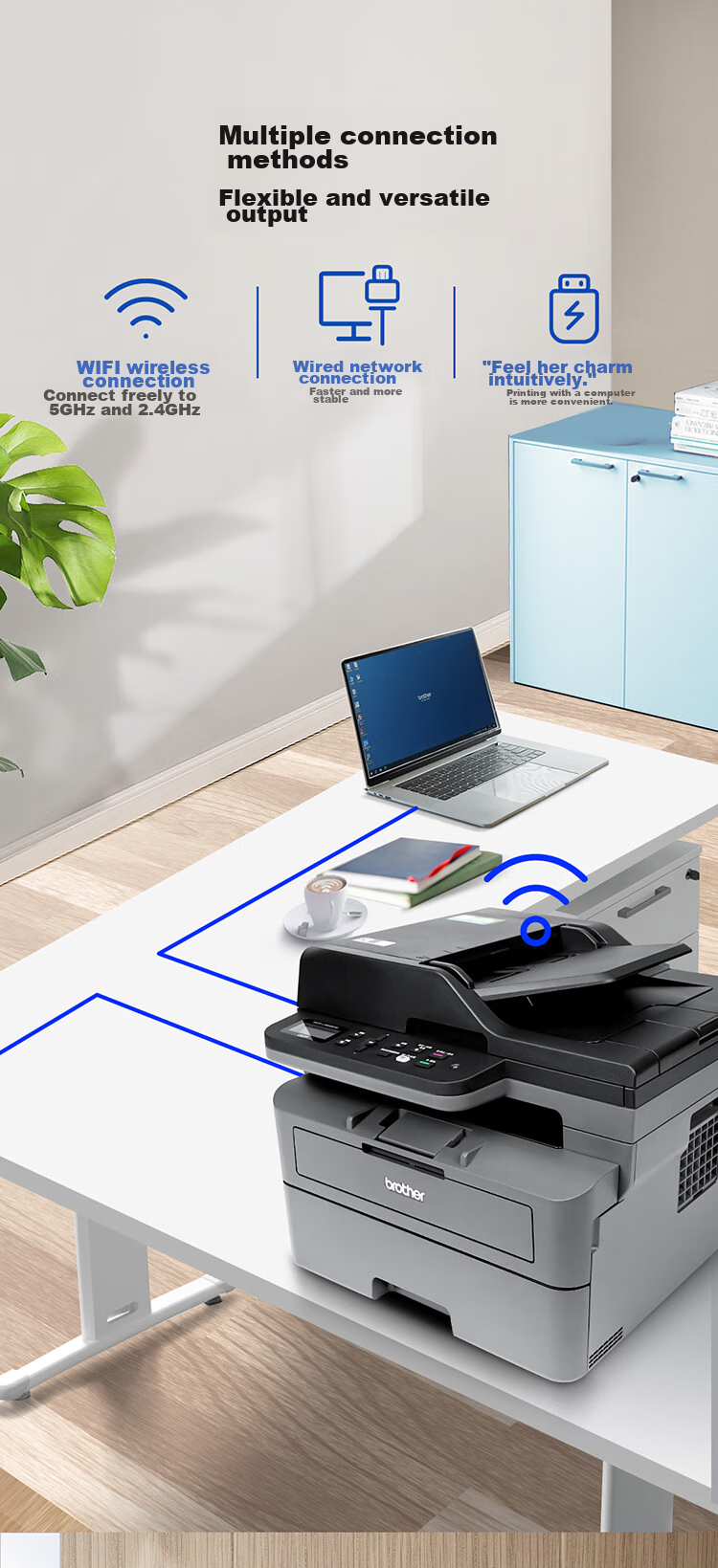Brother DCP-L2648DW Black And White Laser Printer with Copy And Scan Functions, 34 Pages Per Minute, Wired/wireless Remote Automatic Document Feeder, Duplex Printing, for Home And Office Use, High Capacity Consumables 4