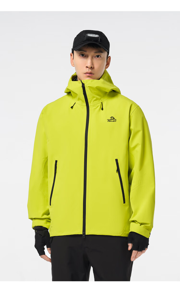 Pelliot Cheng Yi Same Style Rock Shell Hard Shell Windproof Mountaineering Jacket Unisex 124101048 Green M 37